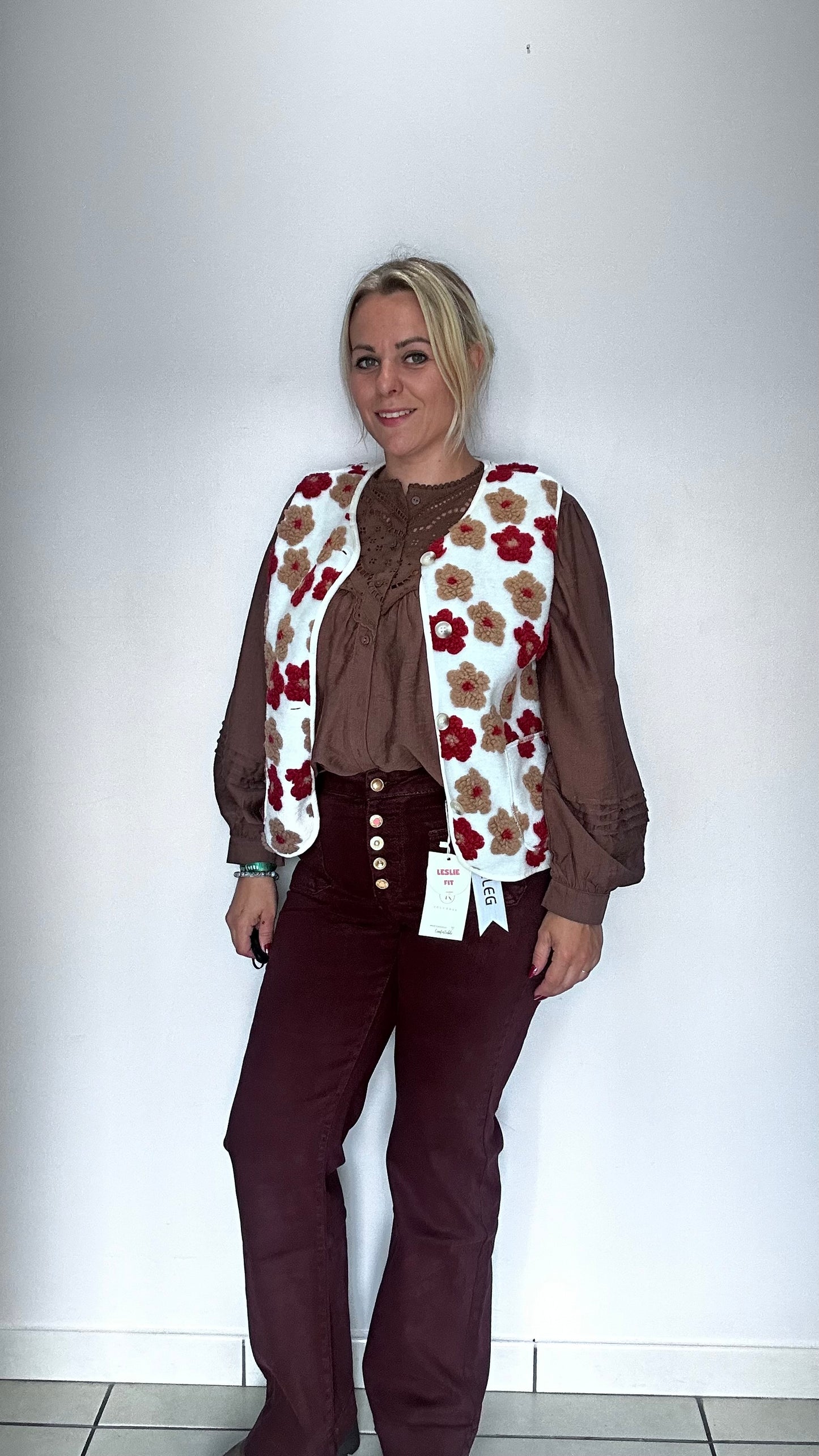 Gilet sans manches à petites fleurs 🌸