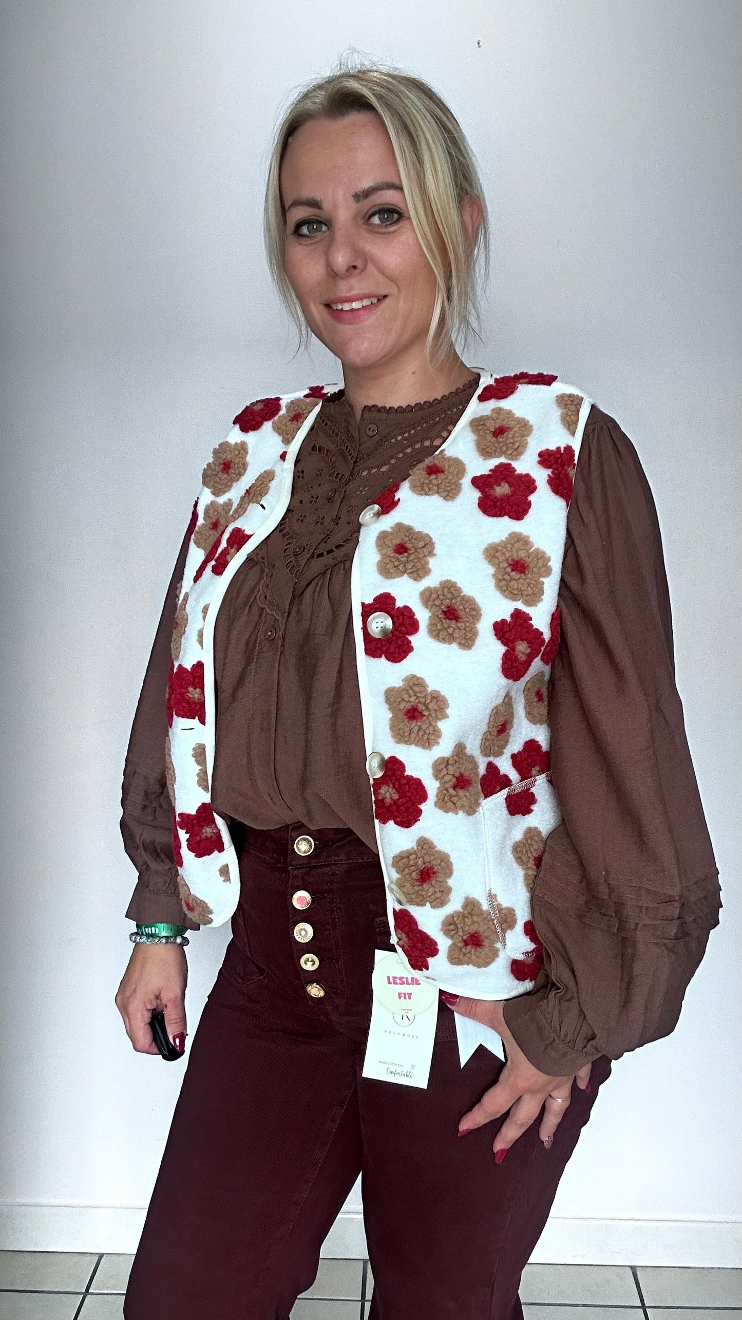 Gilet sans manches à petites fleurs 🌸