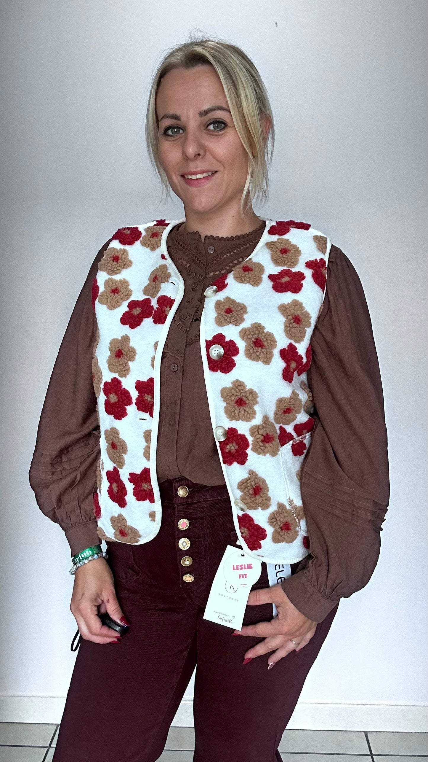 Blouse chocolat avec détail au col 🤎