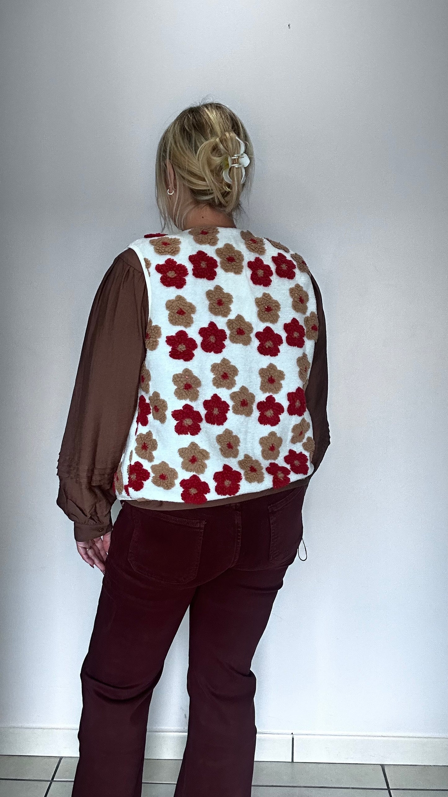Gilet sans manches à petites fleurs 🌸
