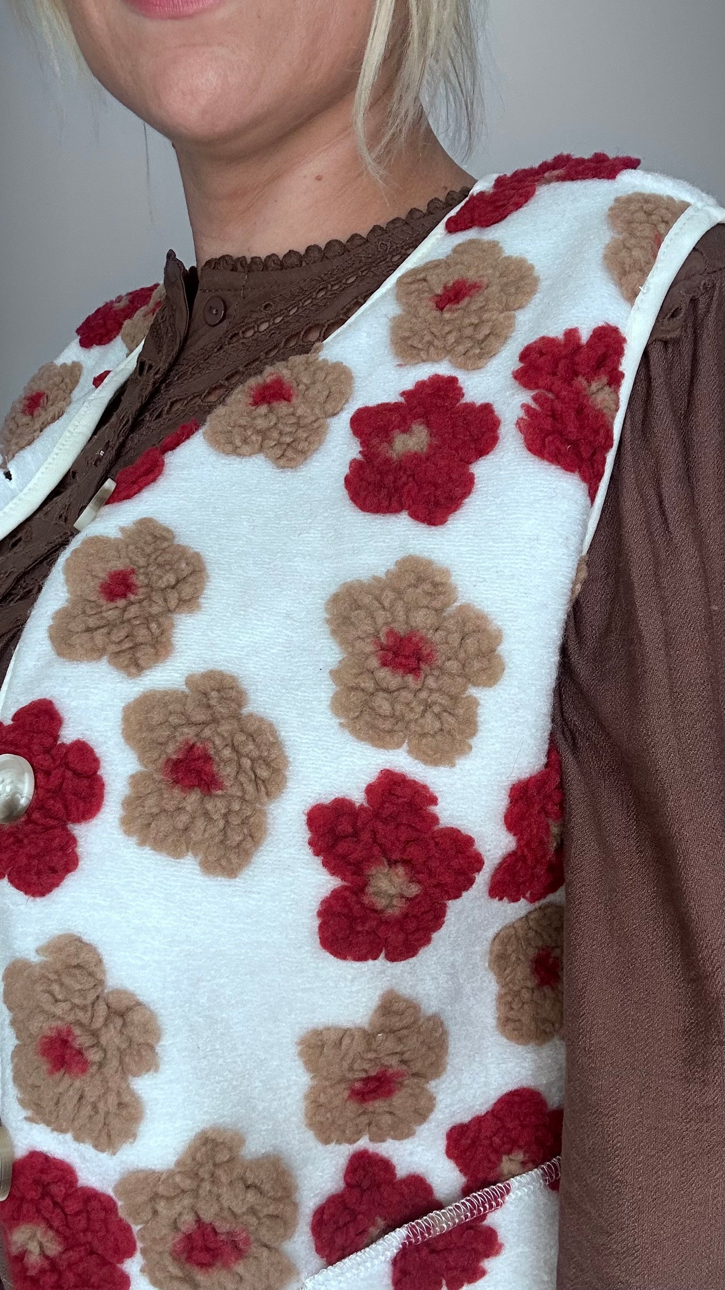 Gilet sans manches à petites fleurs 🌸