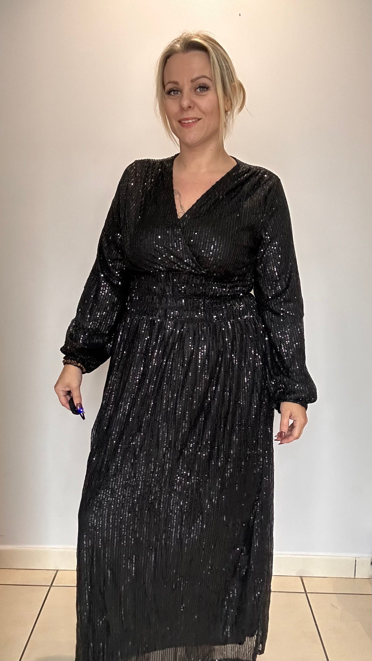Robe sequins longue