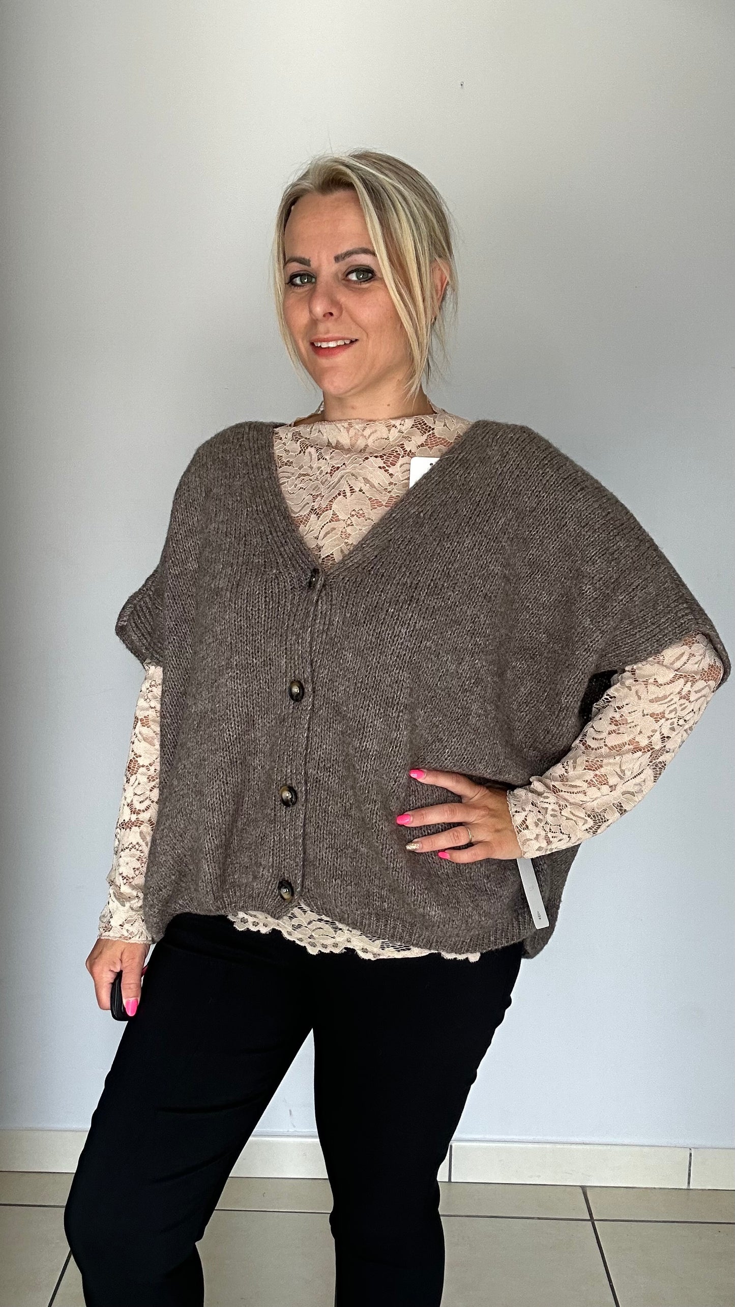 Gilet tout doux à manches🤍