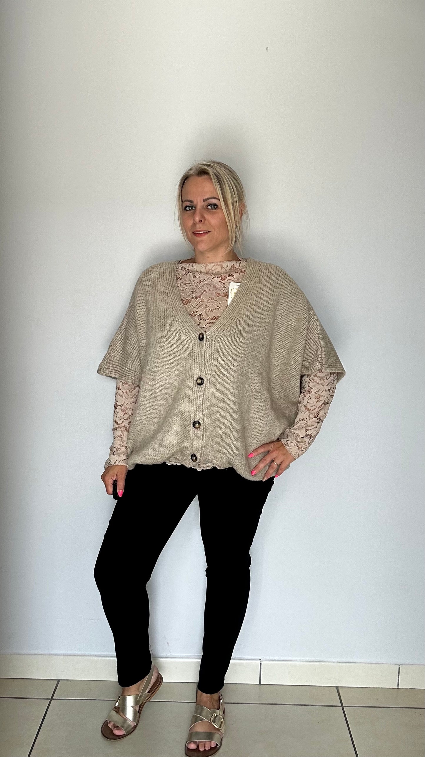 Gilet tout doux à manches🤍