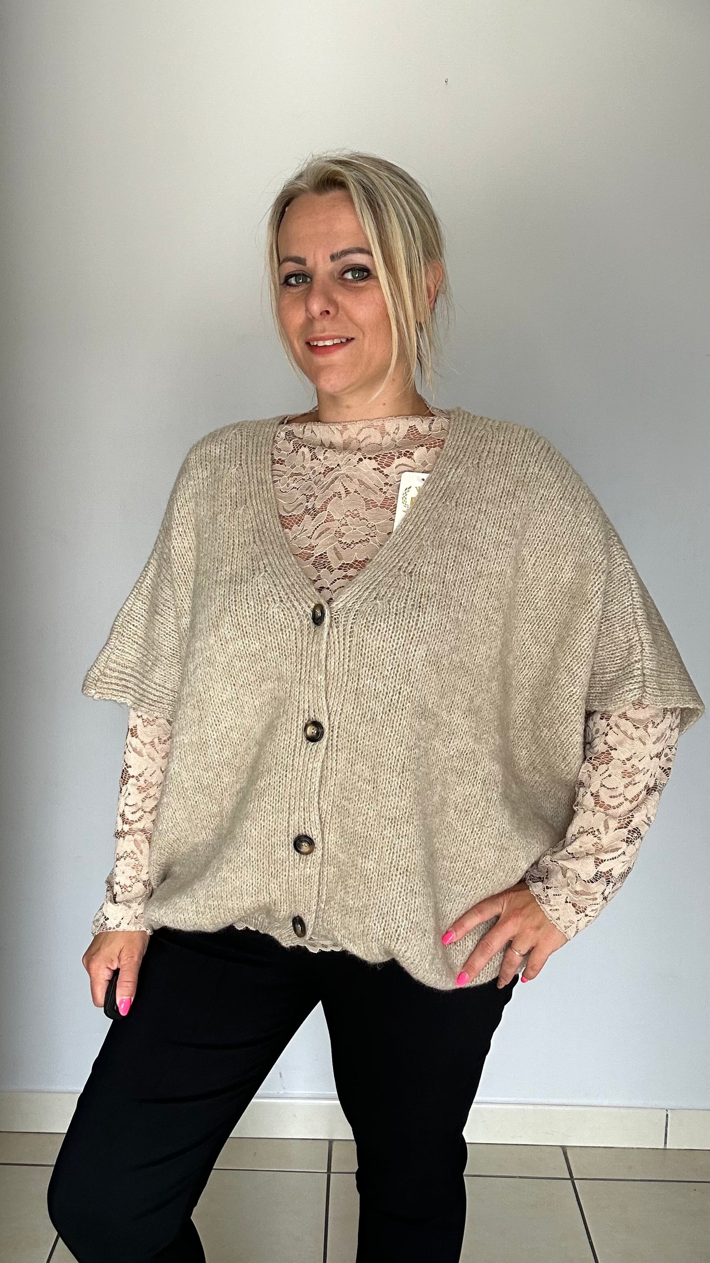 Gilet tout doux à manches🤍