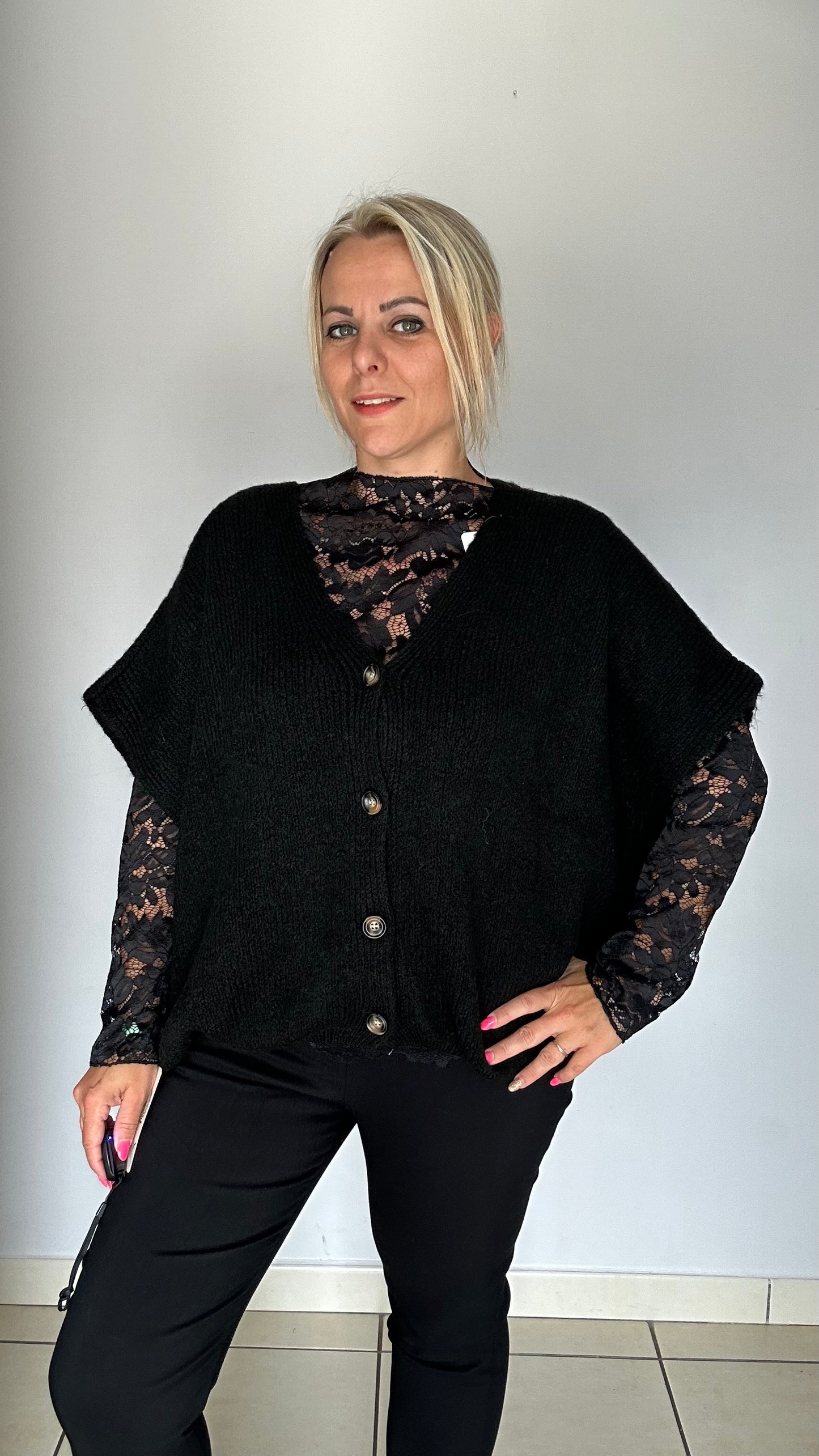 Gilet tout doux à manches🤍