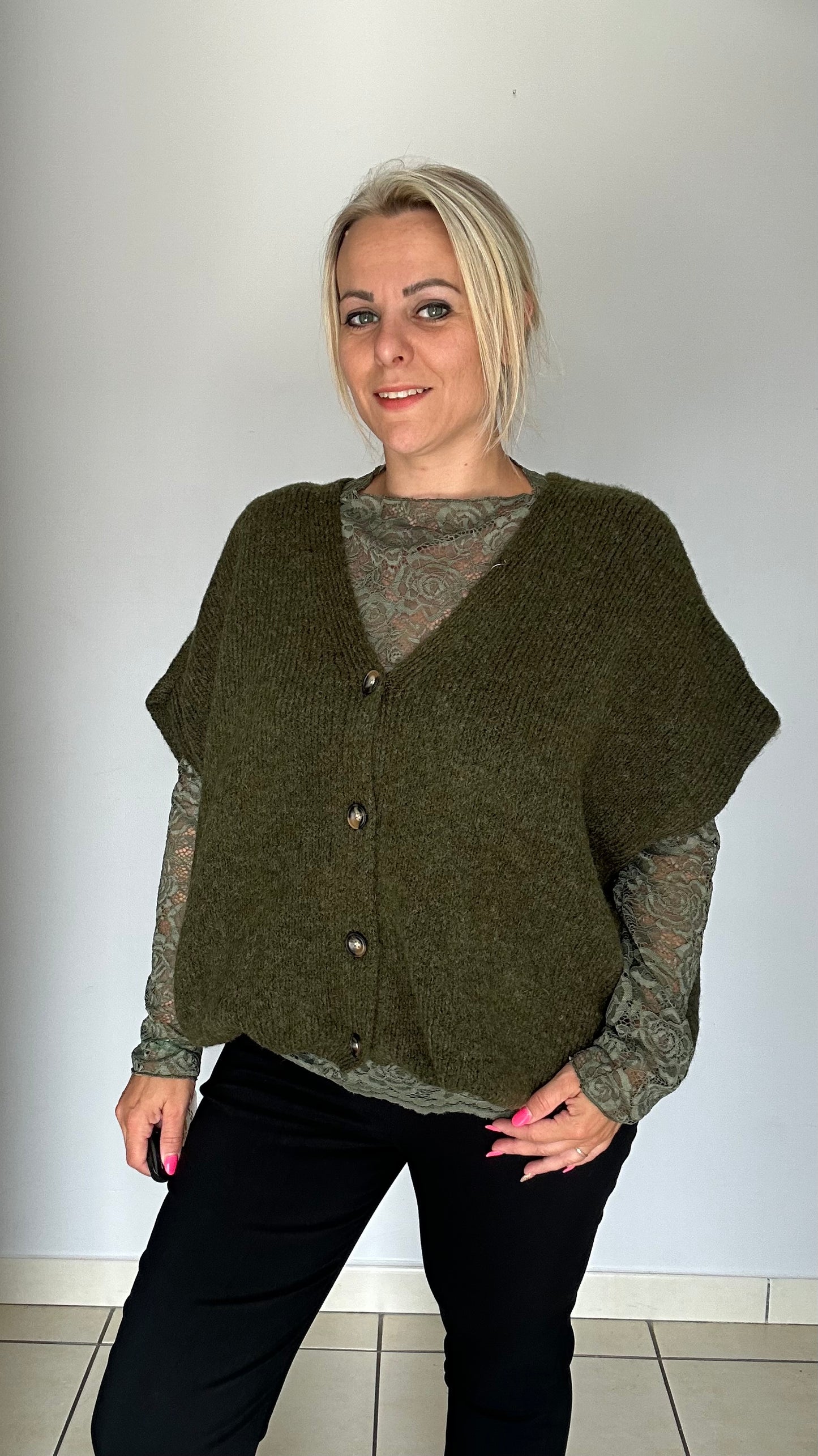 Gilet tout doux à manches🤍