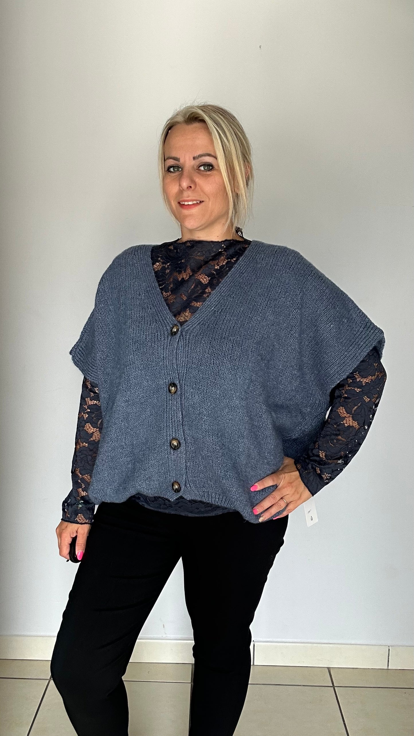 Gilet tout doux à manches🤍
