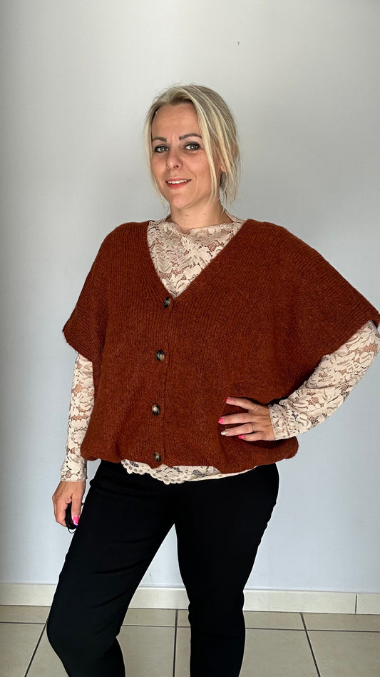 Gilet tout doux à manches🤍