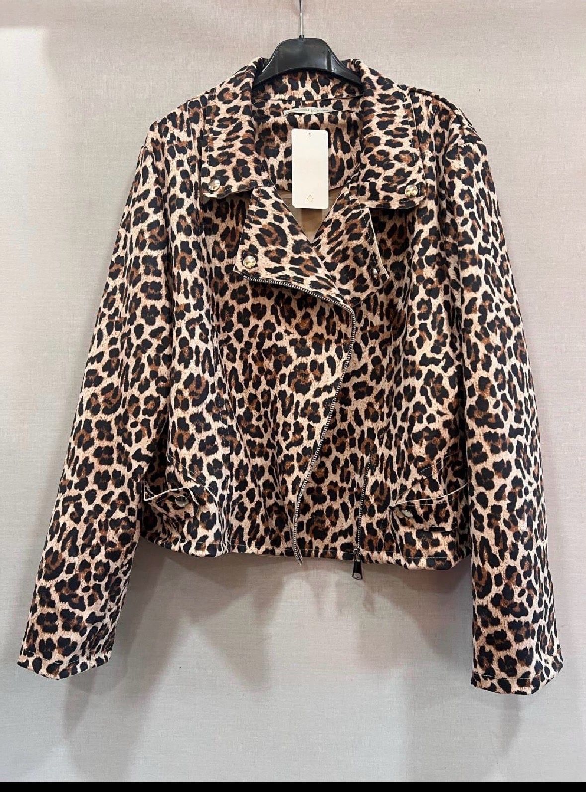 Veste suédine léopard