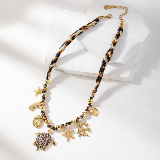 collier tortue leopard