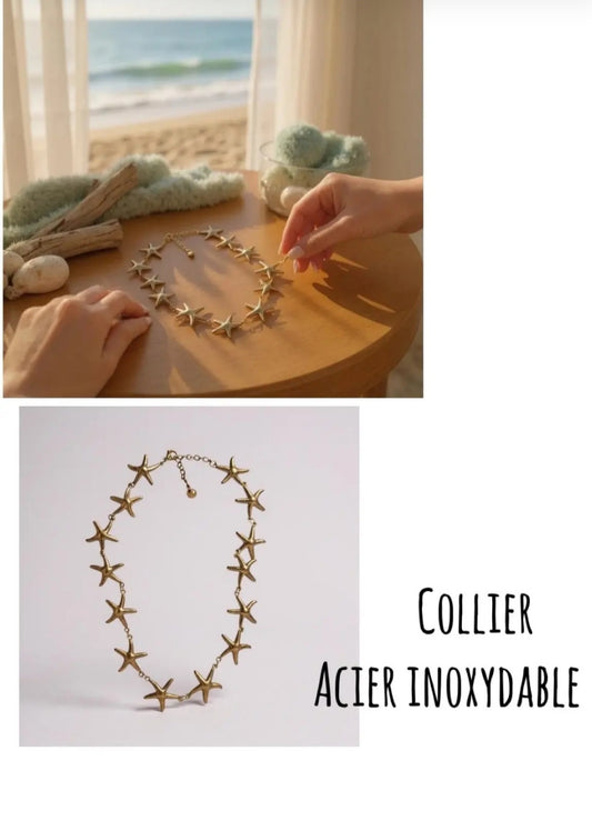 Collier étoile de mer acier inoxydable