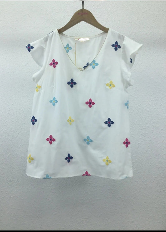 Haut blanc coton