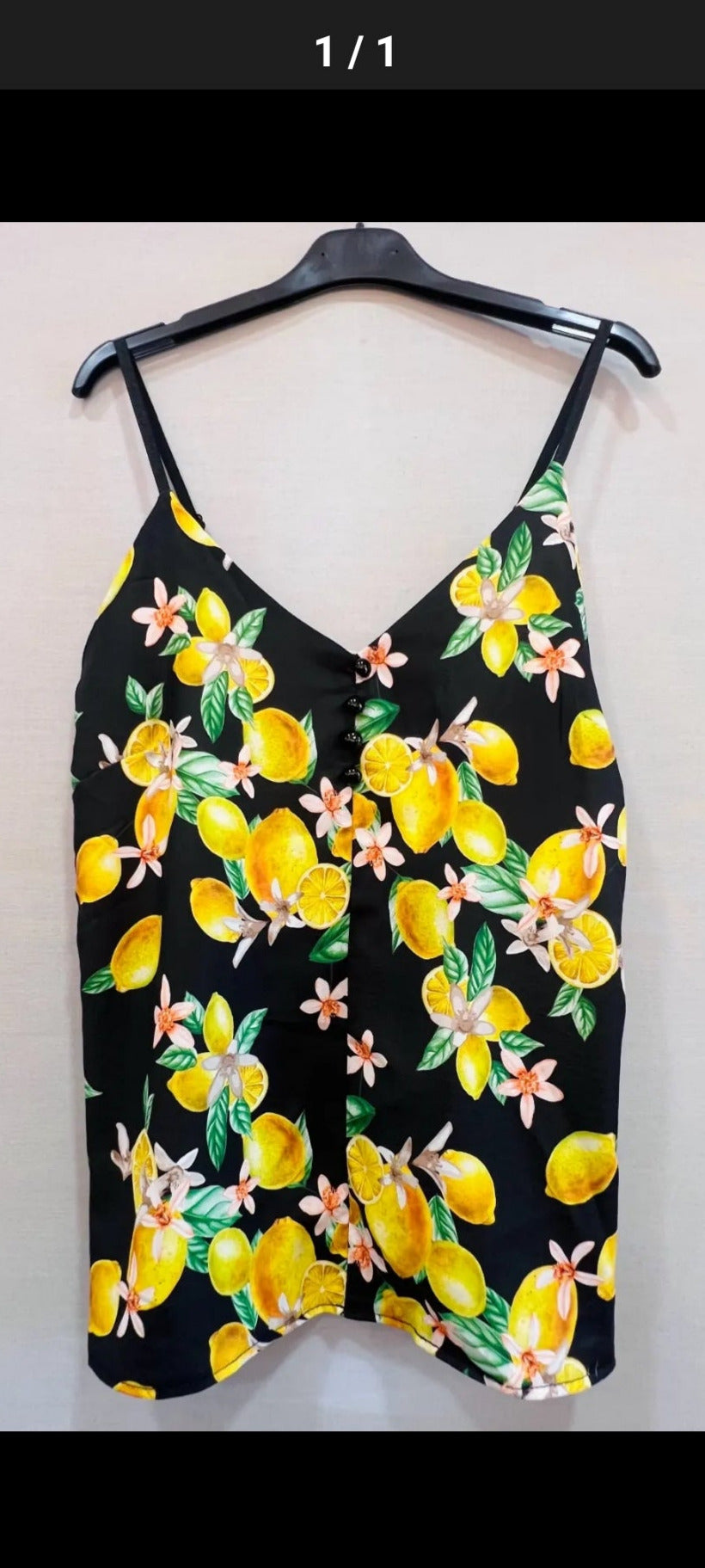 Haut noir et citron grande taille