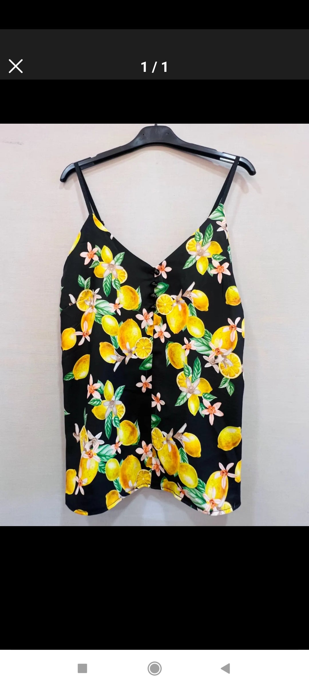 Haut noir et citron grande taille